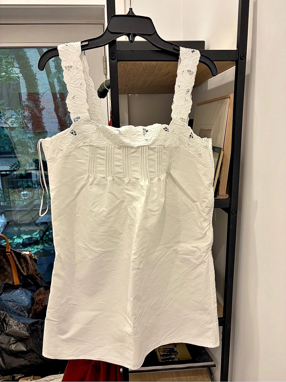Jcrew White Lace Trim dress Size Medium